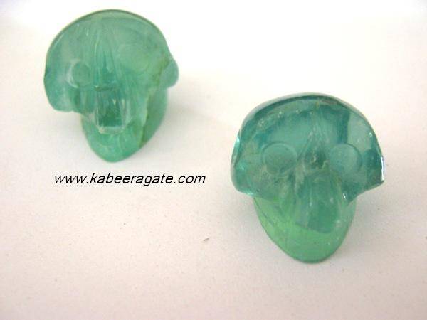 Green Fluorite Skulls